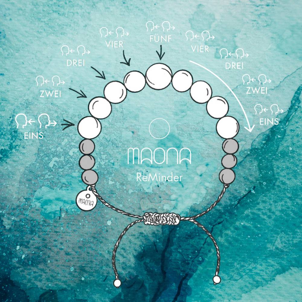 Armband ReMinder ENTSPANNUNG | white